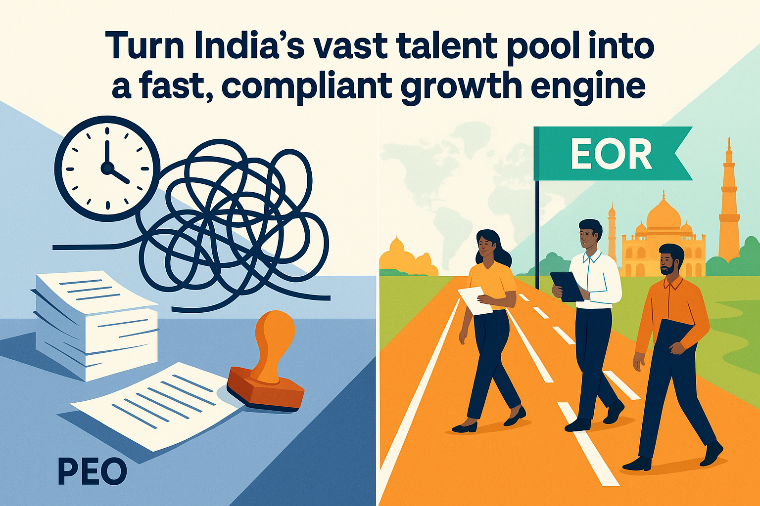 Hiring in India made simple: Understanding PEO vs EOR for global companies